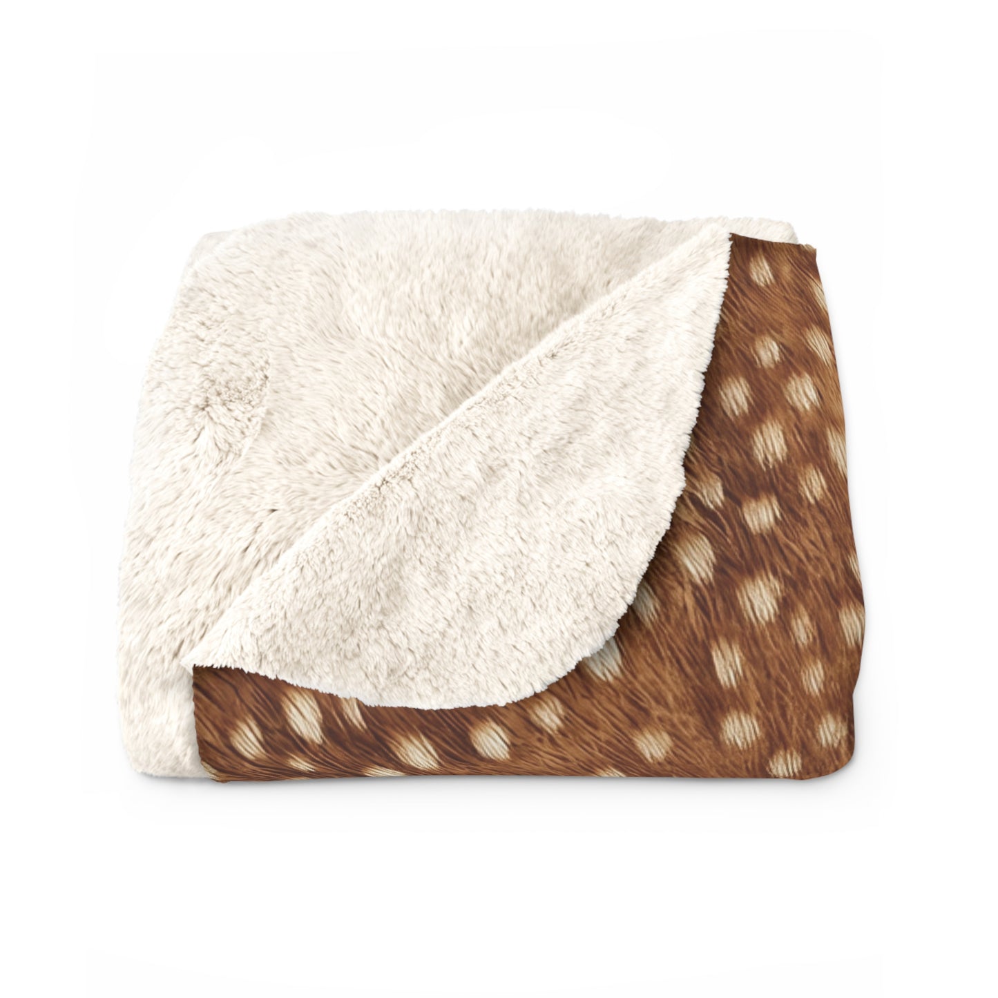 Fawnling Sherpa Blanket | Cozy Faux Deer Fur Throw for Cabin | Lodge & Holiday Decor