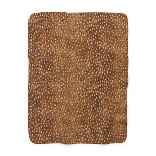 Fawnling Sherpa Blanket | Cozy Faux Deer Fur Throw for Cabin | Lodge & Holiday Decor