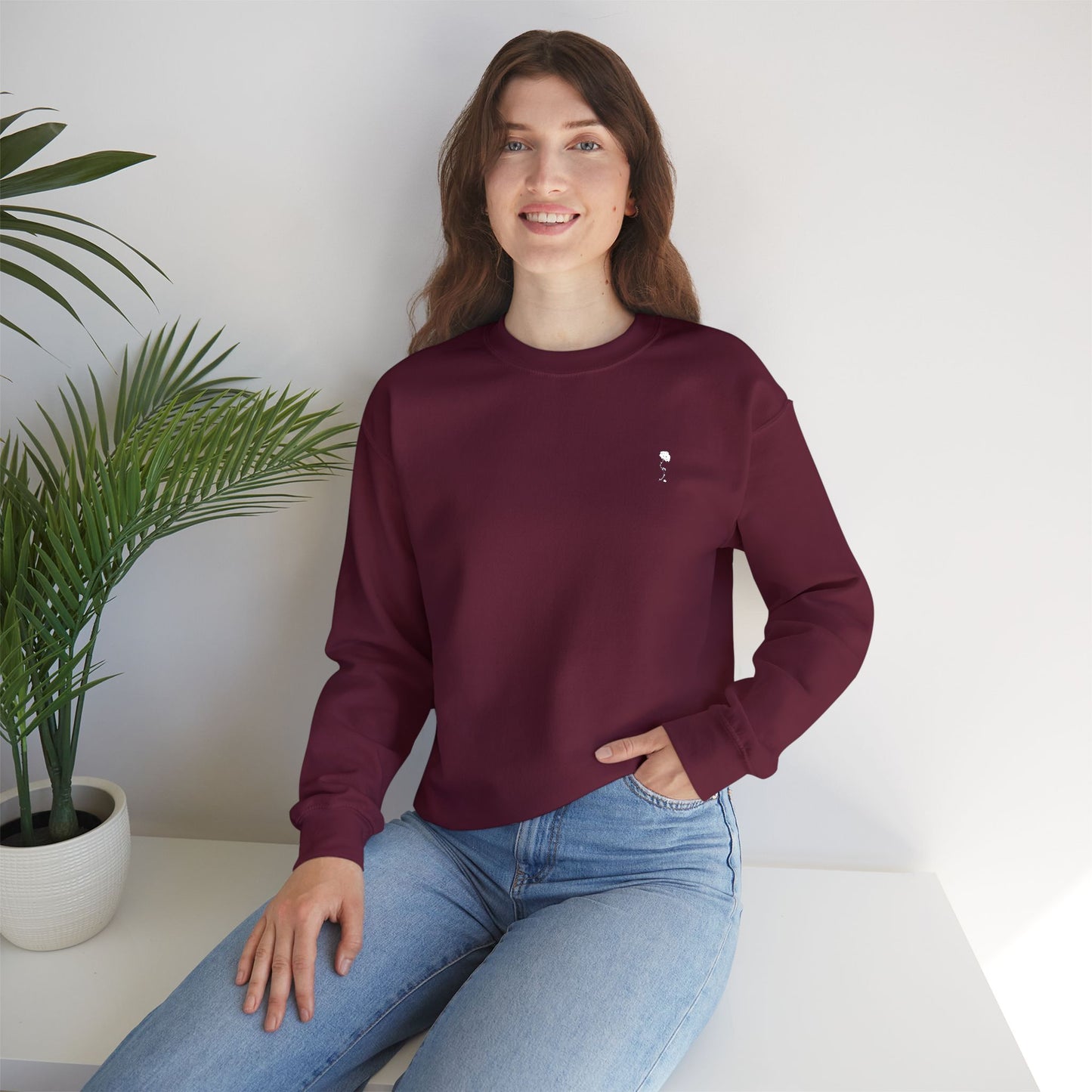 The Briar Rose | Minimalist Embroidered Crewneck