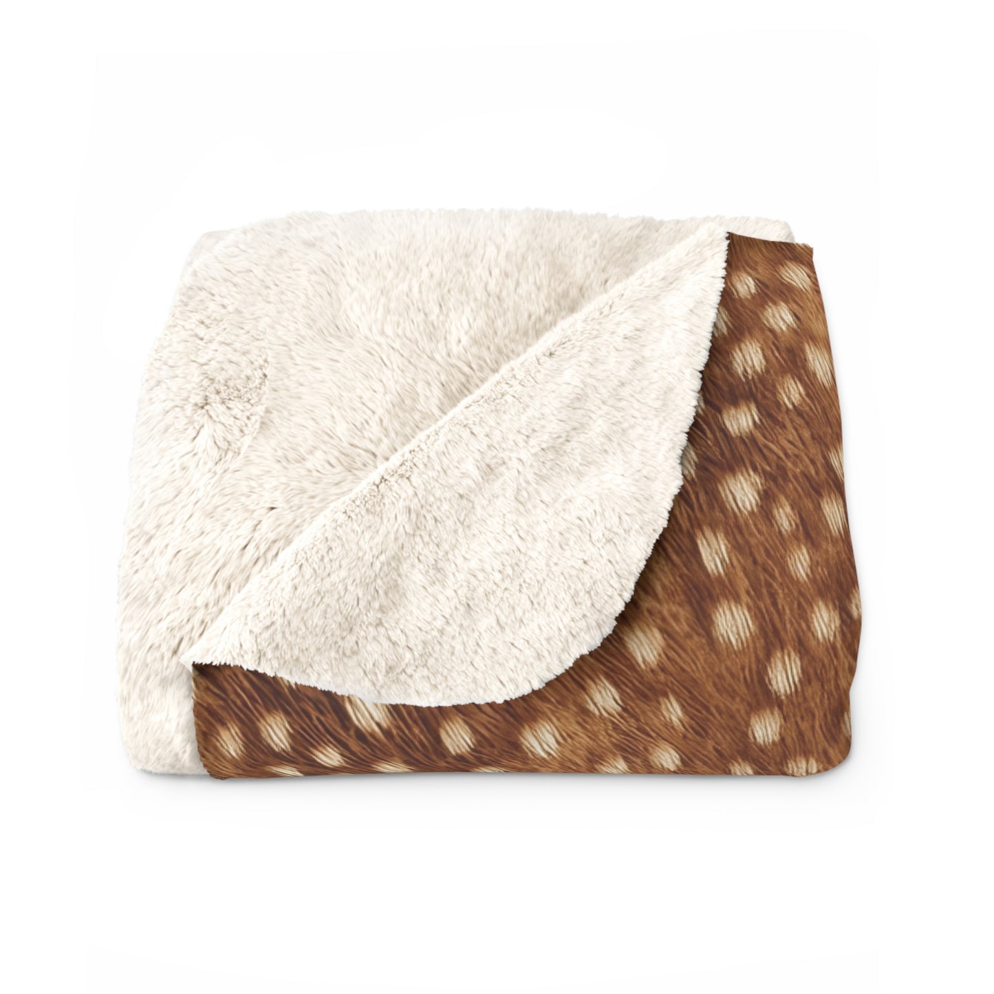 Fawnling Sherpa Blanket | Cozy Faux Deer Fur Throw for Cabin | Lodge & Holiday Decor