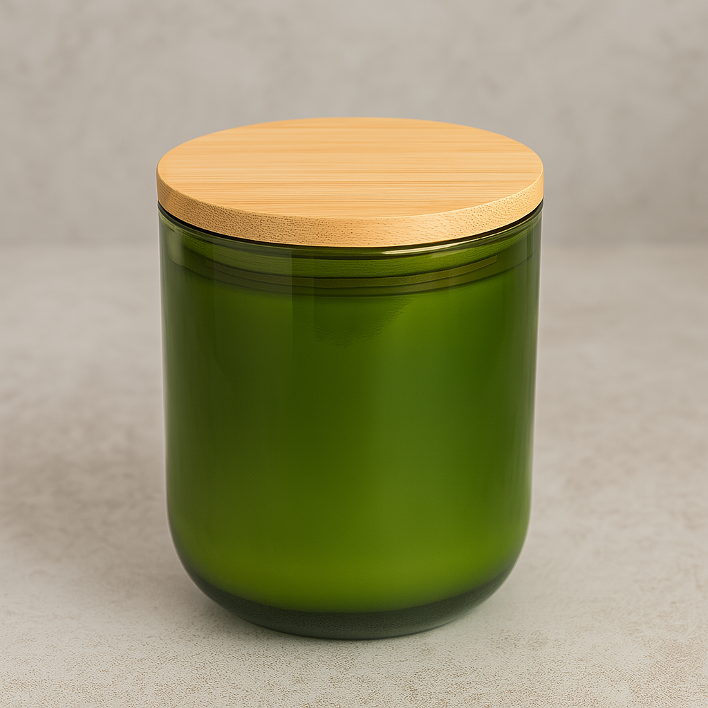 Personalized Luxury Soy Candle | Custom Engraved Bamboo Lid